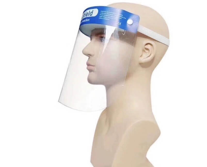 Masque facial de visière de sécurité réglable de protection chimique en plastique pour visage