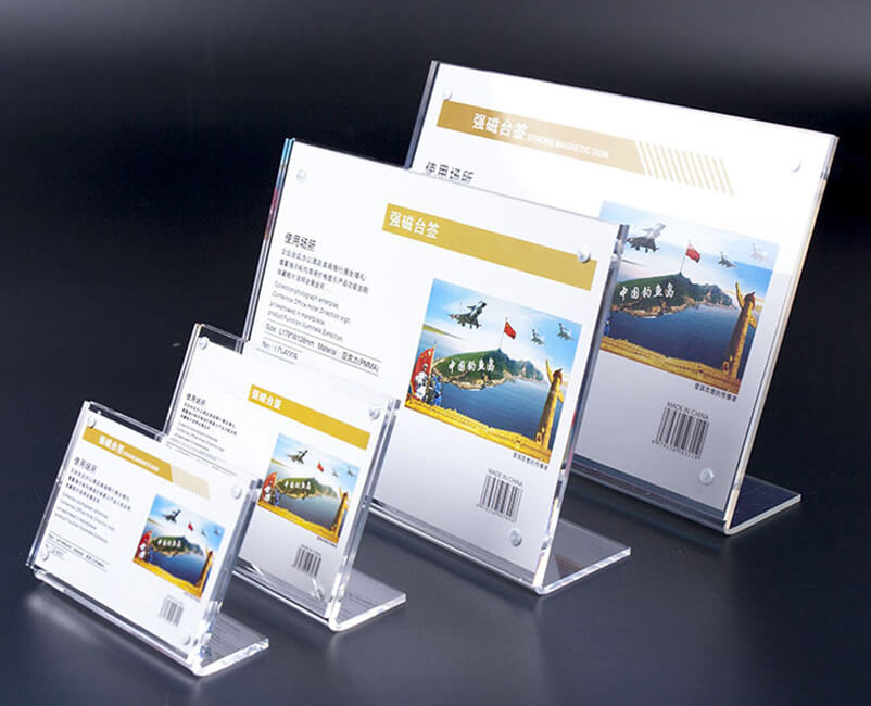 Nouveau présentoir en acrylique transparent avec base inclinable