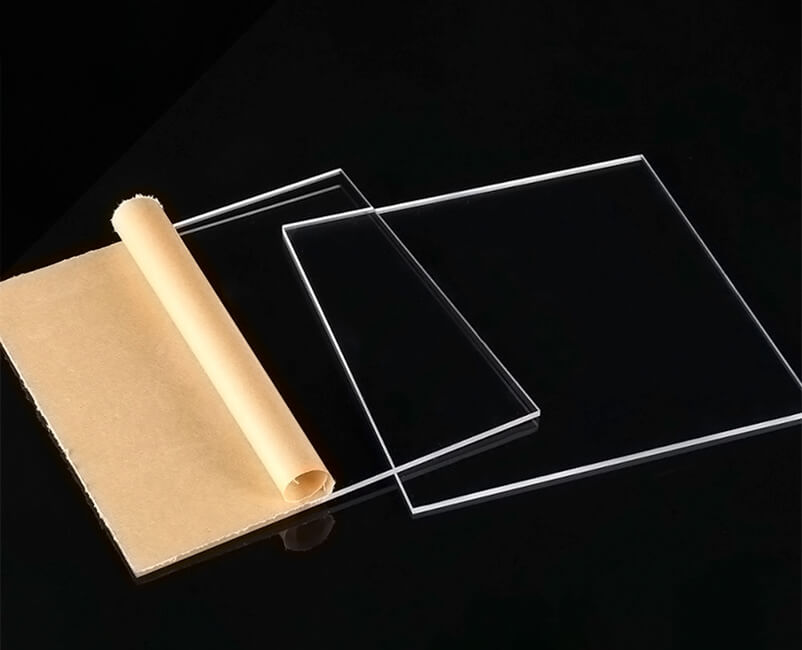 Feuille transparente en acrylique extrudé