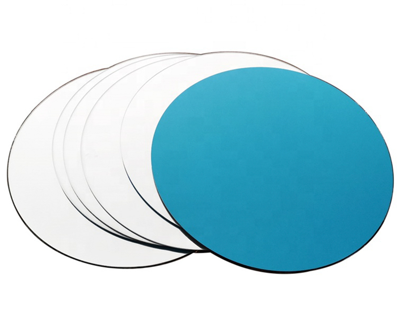 Miroir rond argenté