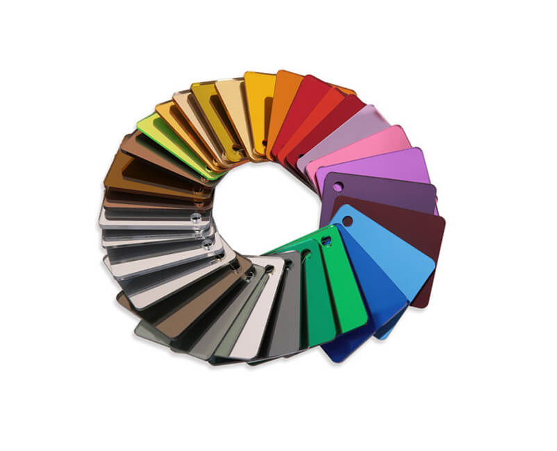 Panneau miroir PS personnalisable en couleur