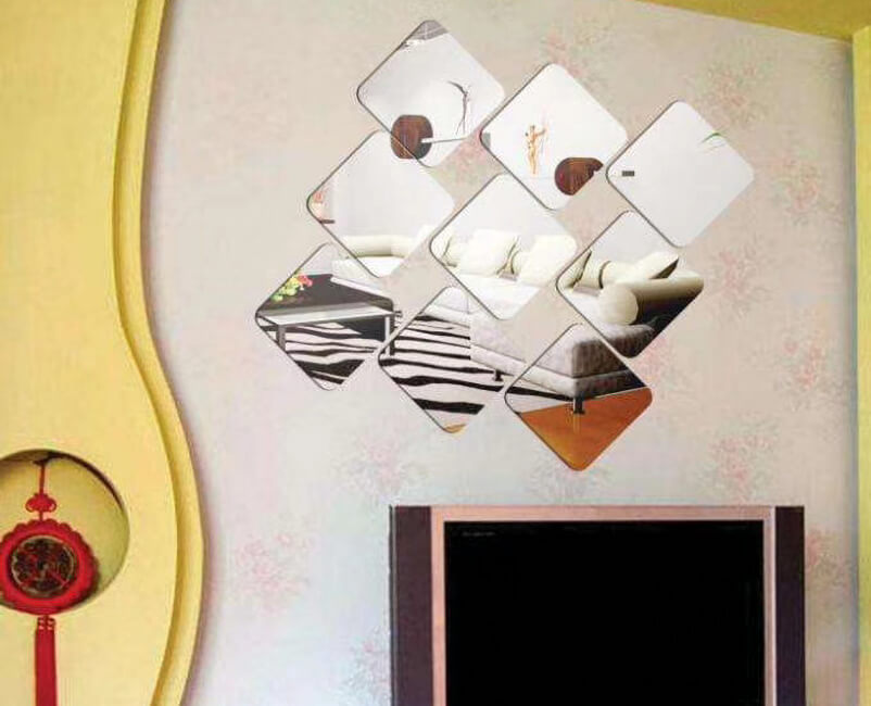 Miroir rectangulaire sans cadre, miroir mural décoratif, vente en gros